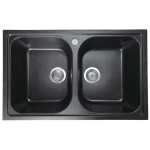 Chiuveta de bucătărie Elefant Premium Equatoria, Negru metalic , 785x490 mm