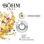 Blender 2 în 1 cu cupe din plastic și sticlă, 350 W , Material Fără BPA, BÖHM BM5010