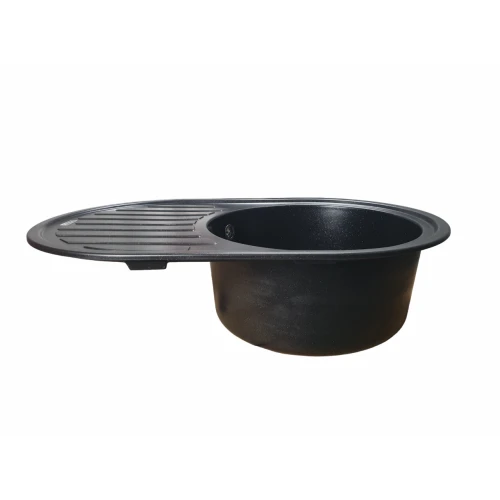 Chiuveta de bucătărie Elefant Premium Lira, Negru metalic , 496x767 mm