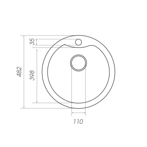 Chiuveta de bucătărie Elefant Premium Turas 480 , Nisip bej 482 mm