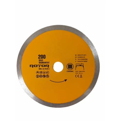 DISC DIAMANTAT 200x1.6x25.4 continuu with water Rotor