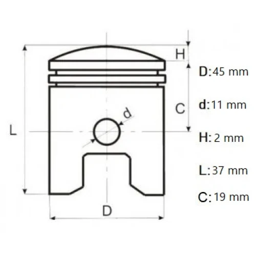 SET PISTON CHINA 5200, Elefant