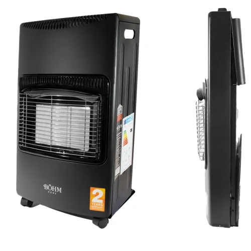 Soba pe gaz GPL pliabilă BÖHM BF-003B , 4,20 kW , 3 trepte de putere , 20-80 m² , Regulator GPL + Furtun GPL 1,5 m