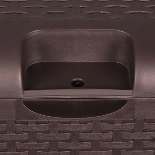 TM-SBR46H TOUGH MASTER 460L Storage Box Rattan style, coffee, hinges
