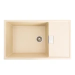 Chiuveta de bucatarie Elefant Premium Diamond Safari Bej , 856x500 mm