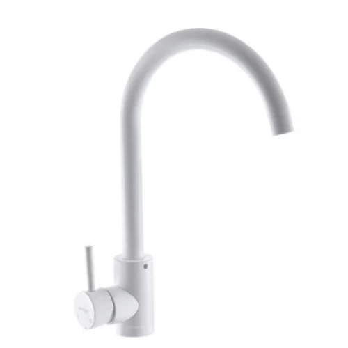 Baterie bucatarie MIXXUS SUS-011WHITE din otel inoxidabil, Monocomanda, Racorduri incluse