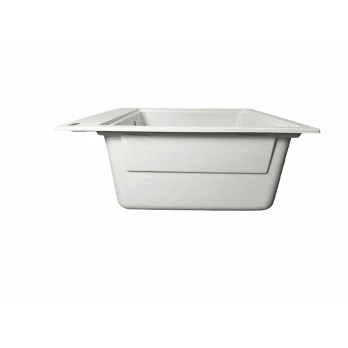 Chiuvetă din compozit de granit pentru bucătărie ELEFANT PREMIUM 5852 VESTA Alb 580 x 518 mm