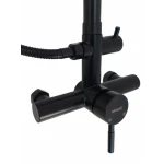 Coloana de dus MIXXUS SUS-003-J BLACK 20 cm baterie si para, monocomanda, furtun flexibil