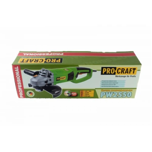 Flex Polizor Unghiular Procraft PW 2550, 2 kW, 6500 rpm, Panza 230 mm, pornire lenta Maner 180 grade