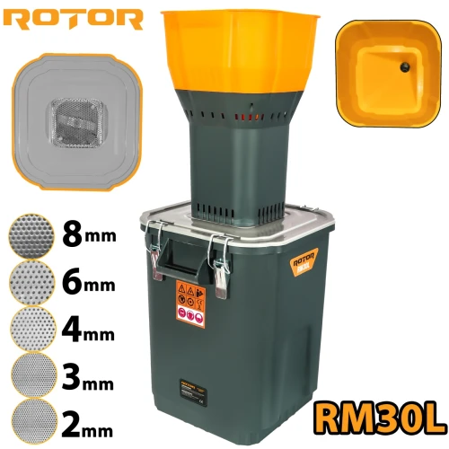 Moara electrica pentru cereale RM30L ROTOR, 19000 rot/min, 1200 W , 30 L