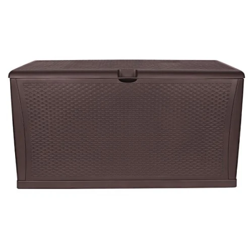 TM-SBR46H TOUGH MASTER 460L Storage Box Rattan style, coffee, hinges