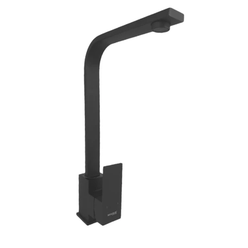 Baterie bucatarie MIXXUS KUB-011 BLACK din otel inoxidabil, Monocomanda, Racorduri incluse