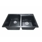 Chiuveta de bucătărie Elefant Premium Harmony , Negru metalic , 775x495/420 mm