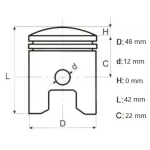 Set piston HUS365, Elefant