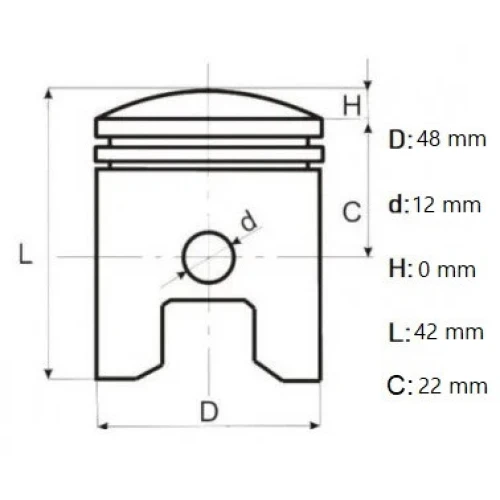 Set piston HUS365, Elefant