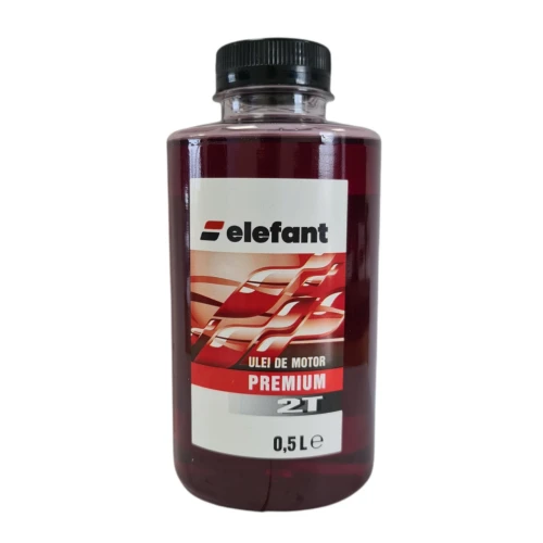 Ulei 0.5L, rosu amestec, motoare 2T, 30 ml/l, Elefant