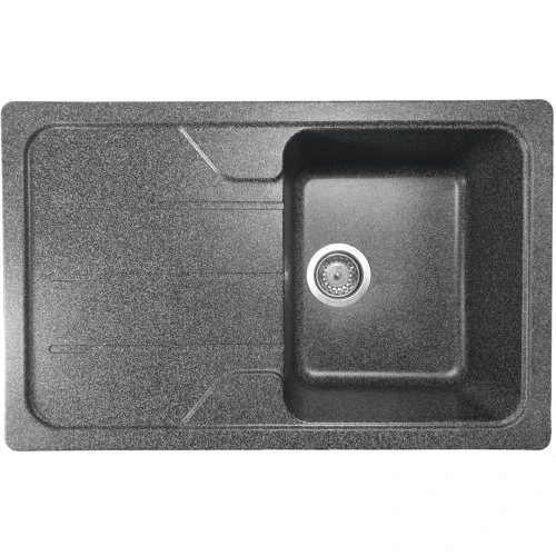 Chiuvetă din compozit de granit pentru bucătărie ELEFANT PREMIUM 7850 VERONA Grafit 775 x 495 mm