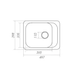 Chiuveta de bucătărie Elefant Premium Korrado , Negru metalic 497x398 mm