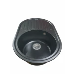 Chiuveta de bucătărie Elefant Premium Lira, Negru metalic , 496x767 mm