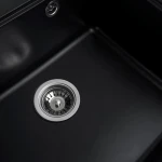 Chiuvetă din compozit de granit pentru bucătărie ELEFANT PREMIUM 5852 VESTA Negru, 580 x 518 mm