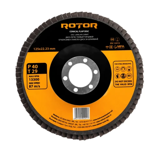 Disc lamelar curbat ROTOR 125*22,23 P40 T29