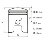 Set piston MS250, Elefant