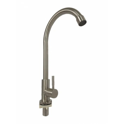 Baterie bucatarie apa rece MIXXUS MONO-01.SUS din otel inoxidabil, Monocomanda, Racorduri incluse