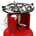 Butelie camping cu arzator din metal cu talpa si guler de protectie pentru conector 5L ELEFANT