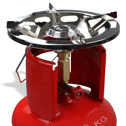 Butelie camping cu arzator din metal cu talpa si guler de protectie pentru conector 5L ELEFANT