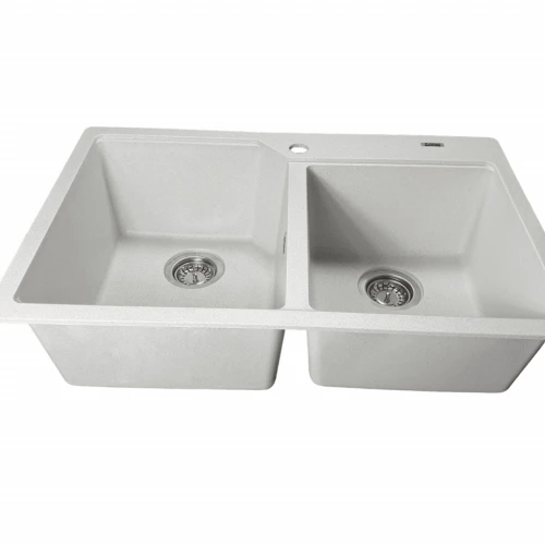 Chiuveta de bucătărie Elefant Premium Harmony , Alb, 775x495/420 mm