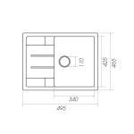 Chiuveta de bucătărie Elefant Premium Intenso , Nisip 465x340 mm
