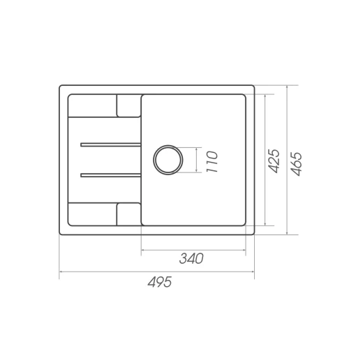 Chiuveta de bucătărie Elefant Premium Intenso , Nisip 465x340 mm