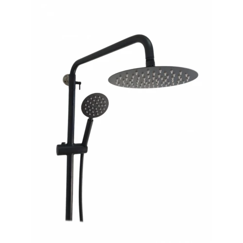 Coloana de dus MIXXUS SUS-003-J BLACK 20 cm baterie si para, monocomanda, furtun flexibil