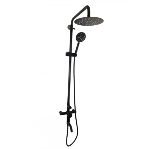 Coloana de dus Mixxus SUS-009-J NEGRU, 120 cm baterie si para, monocomanda, furtun flexibil