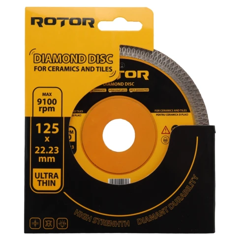 Disc diamantat pentru ceramica ultra subtire ROTOR 125*22,23