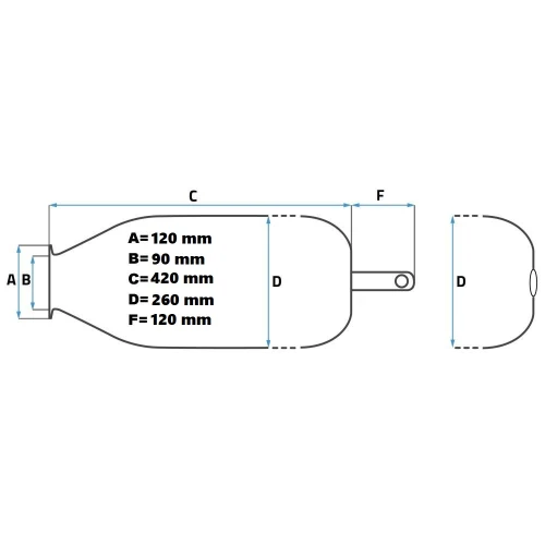 Membrana pentru hidrofor 50L NEGRU CU COADA, Elefant