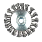 Perie de sarma conica cu noduri ROTOR 100mm M14