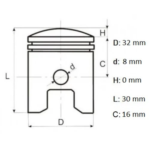 SET PISTON MS170, Elefant