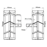 Set roti metalice 470x195 cu manicot, diametru ax 33mm, Elefant