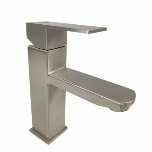 Baterie lavoar MIXXUS KUB-001 din otel inoxidabil, Monocomanda, Racorduri incluse