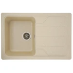 Chiuvetă din compozit de granit pentru bucătărie ELEFANT PREMIUM 7850 VERONA Nisip 775 x 495 mm