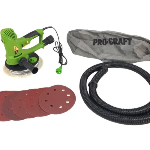 Masina de slefuit pereti Procraft EX950EL, 950 W, 180 mm, 1200-2500 rot/min cu aspirator sac