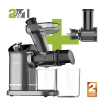 Storcător de fructe și legume cu presare la rece și răzătoare multifuncțională, 150 W,Material Fără BPA, BÖHM BM1533SM