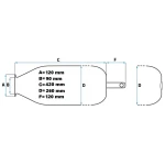 Membrana pentru hidrofor 50L ALB CU COADA, Elefant