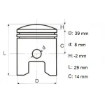 Set piston 4T GX35 39 mm, Elefant