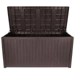 TM-SBW43H TOUGH MASTER 430L Storage Box Wooden style, coffee, hinges