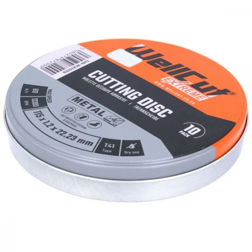 WCA1152-10 Wellcut 115*1.2 cutting disc metal box Pack of 10