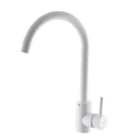 Baterie bucatarie MIXXUS SUS-011WHITE din otel inoxidabil, Monocomanda, Racorduri incluse