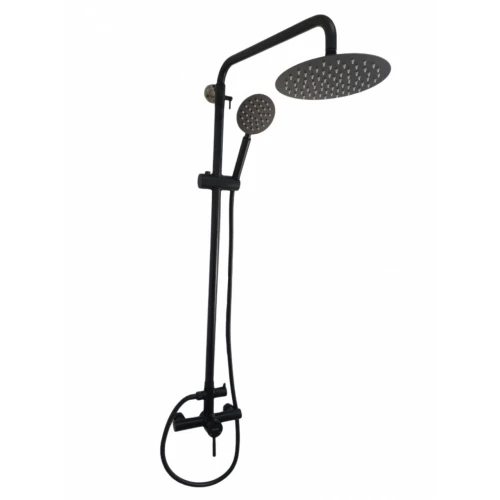 Coloana de dus MIXXUS SUS-003-J BLACK 20 cm baterie si para, monocomanda, furtun flexibil