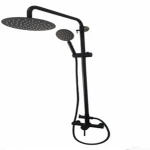 Coloana de dus MIXXUS SUS-003-J BLACK 20 cm baterie si para, monocomanda, furtun flexibil